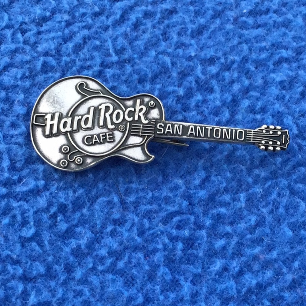 Sterling Hard Rock Guitar Pin